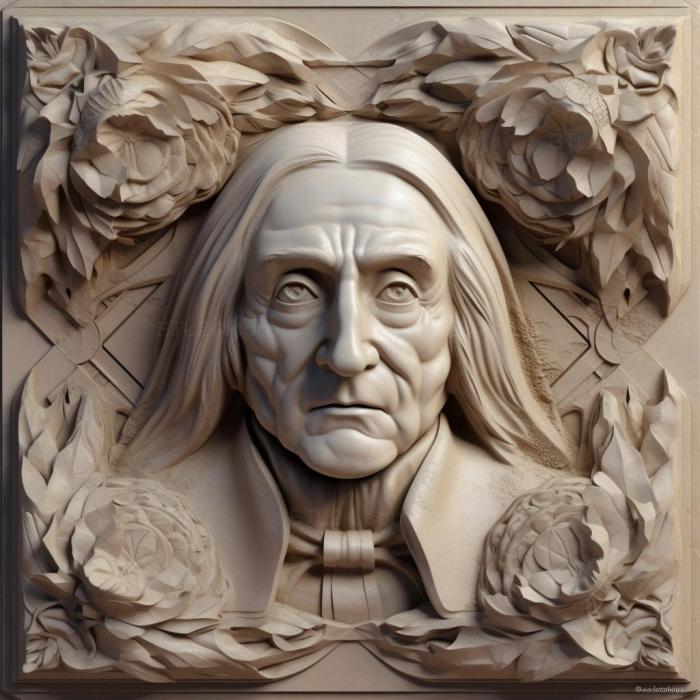 Famous (Franz Liszt 2, 3DFMS_6325) 3D models for cnc